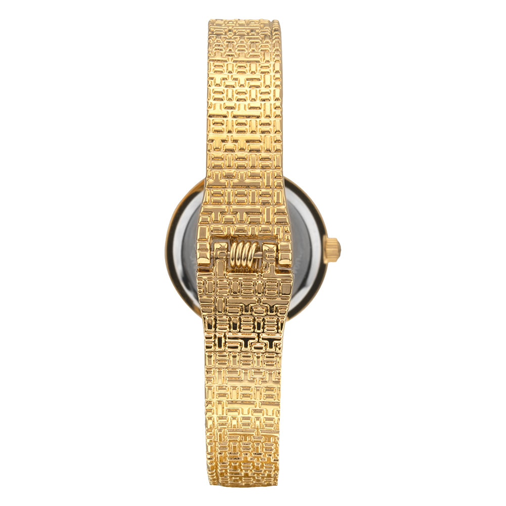 Relógio Euro Feminino Unique Bangle Dourado