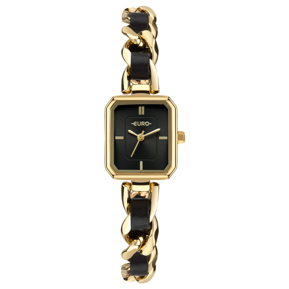 Relógio Euro Feminino Chains Dourado
