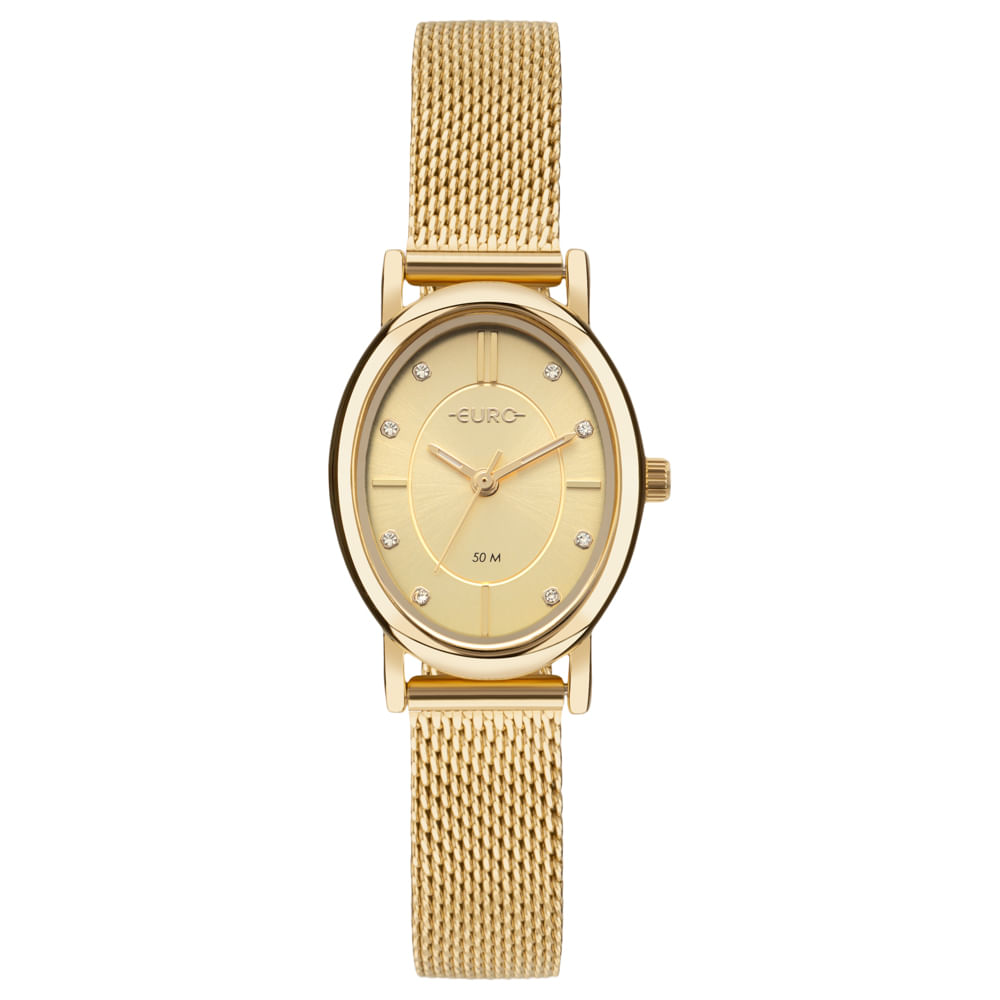 Relógio Euro Feminino Mini Dourado
