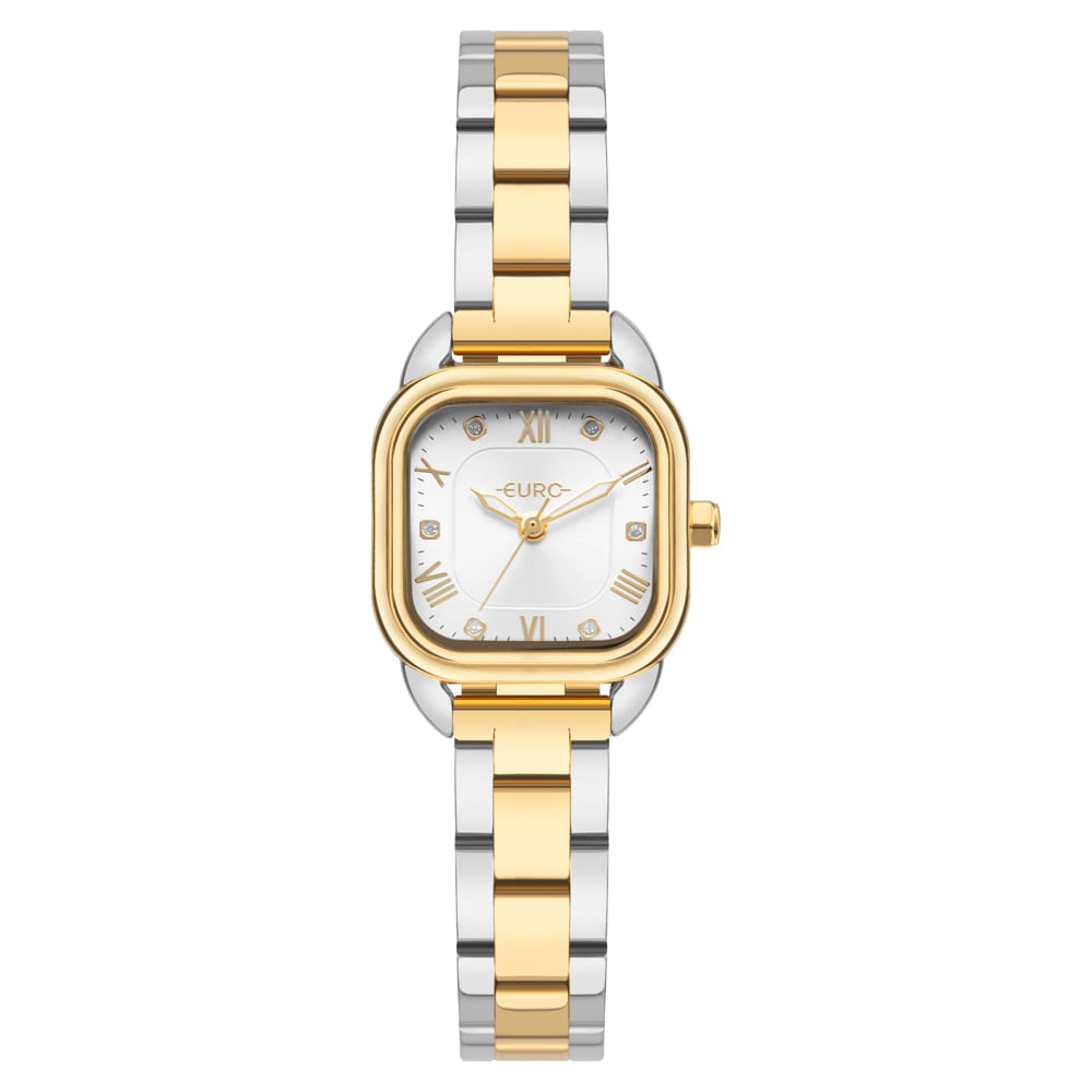 Relógio Euro Feminino Mini Bicolor