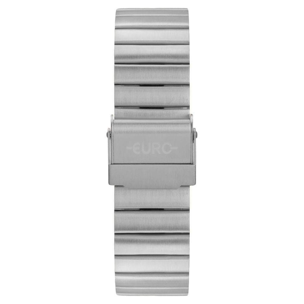 Relógio Euro Feminino Fashion Fit Glam Prata