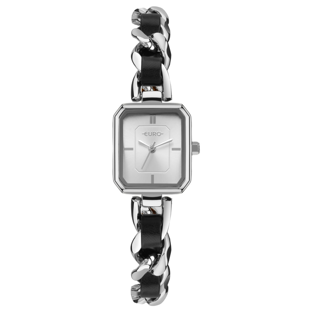 Relógio Euro Feminino Chains Prata