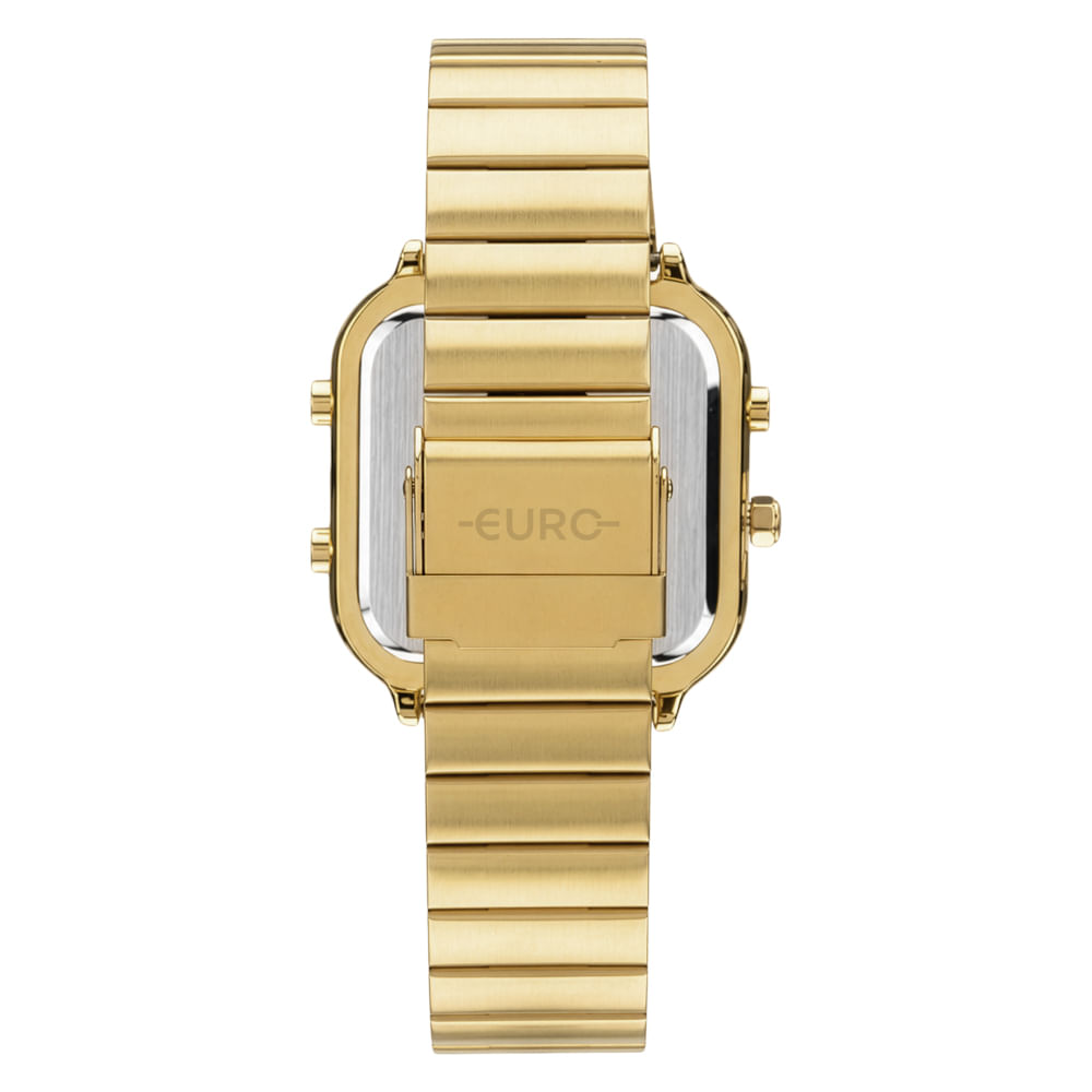 Relógio Euro Feminino Fashion Fit Sporty Dourado