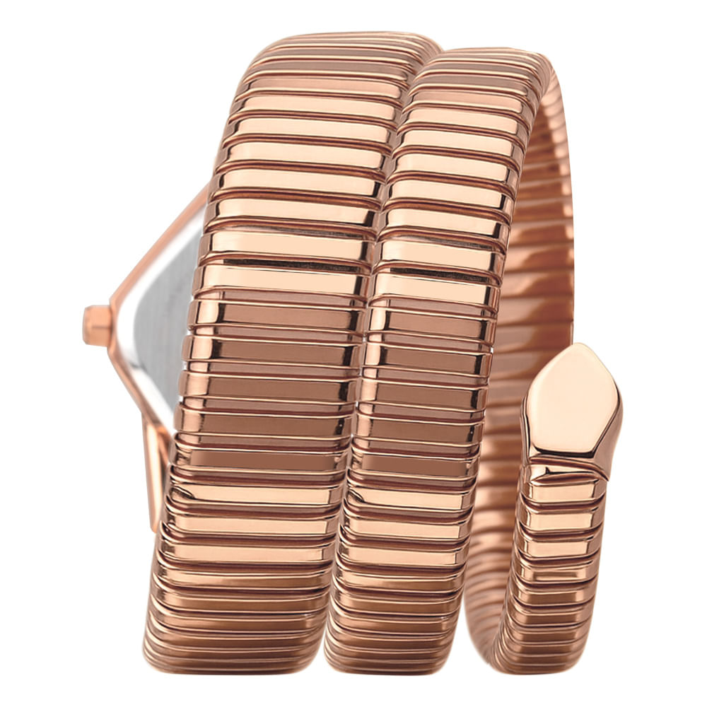 Relógio Euro Feminino Serpentes Rosé