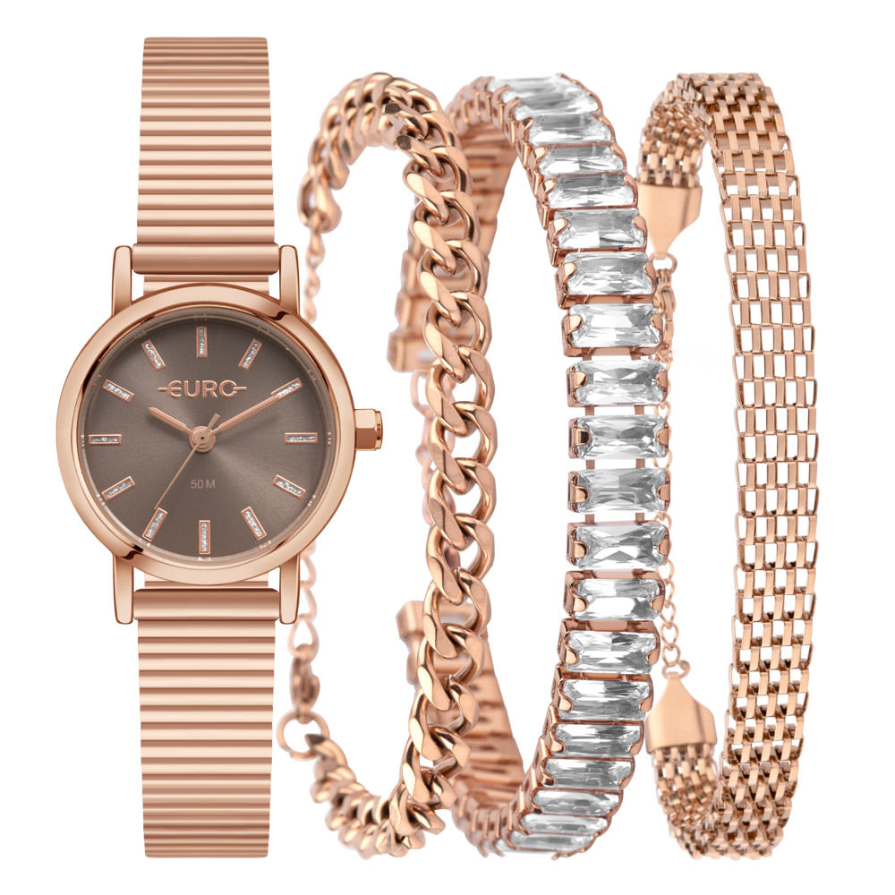 Relógio Euro Feminino Mix Rosé
